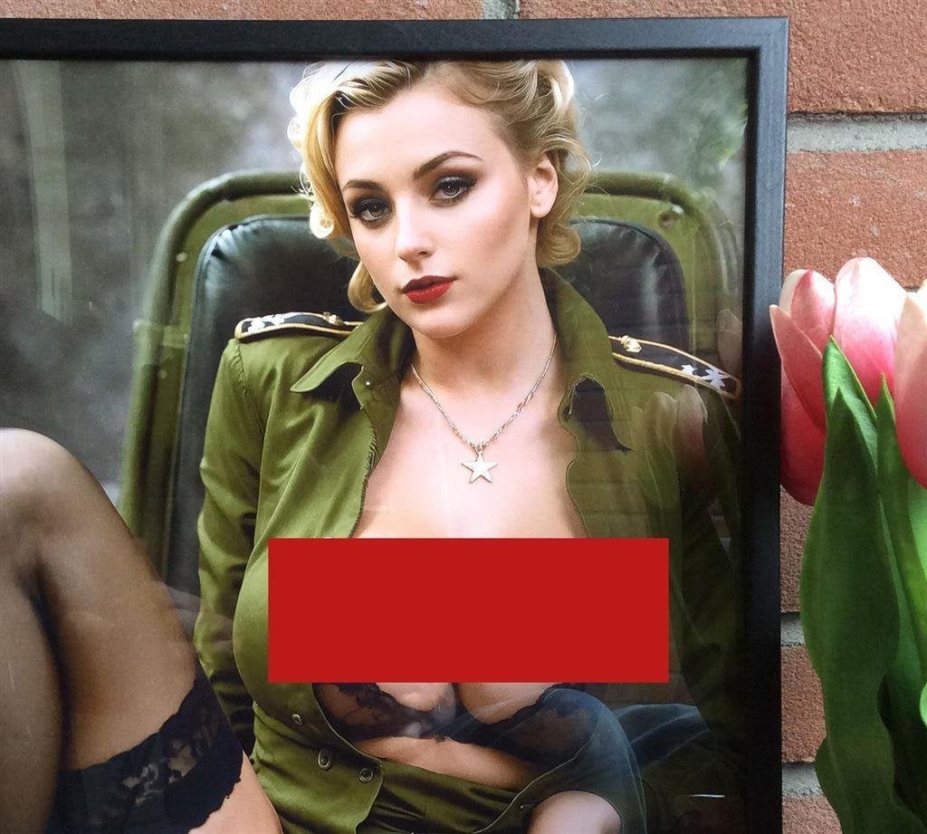 uniek Sexy Leger USA WW2 Pin up Erotiek Poster in Frame, Verzenden, Landmacht, Amerika, Foto of Poster