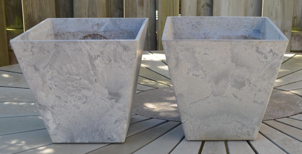 bloempotten, Ophalen, Kunststof, Gebruikt, Vierkant