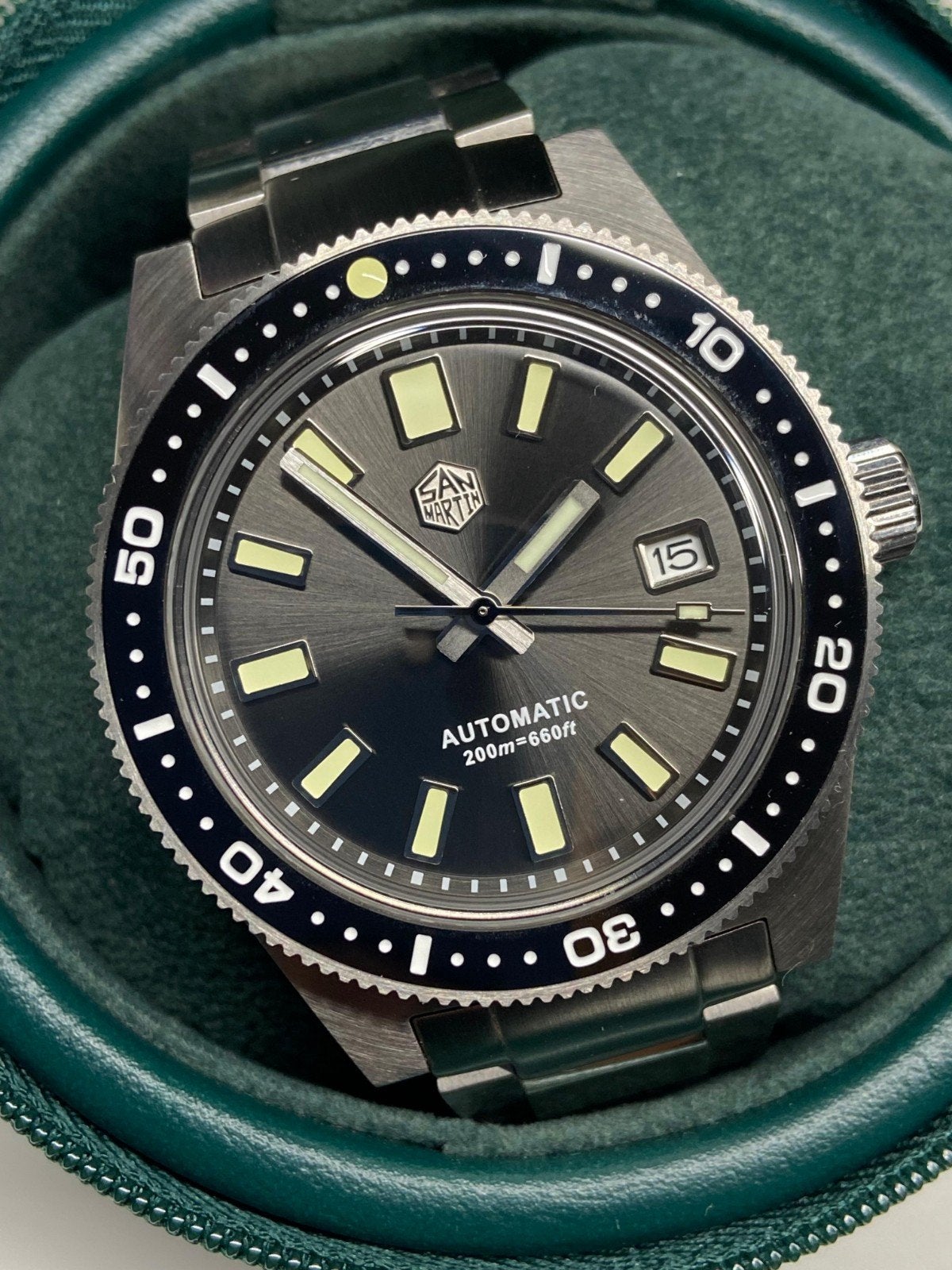 San Martin SN007-G-V4 62MAS Homage Duikhorloge, San Martin, IOS, Ophalen of Verzenden, Zo goed als nieuw