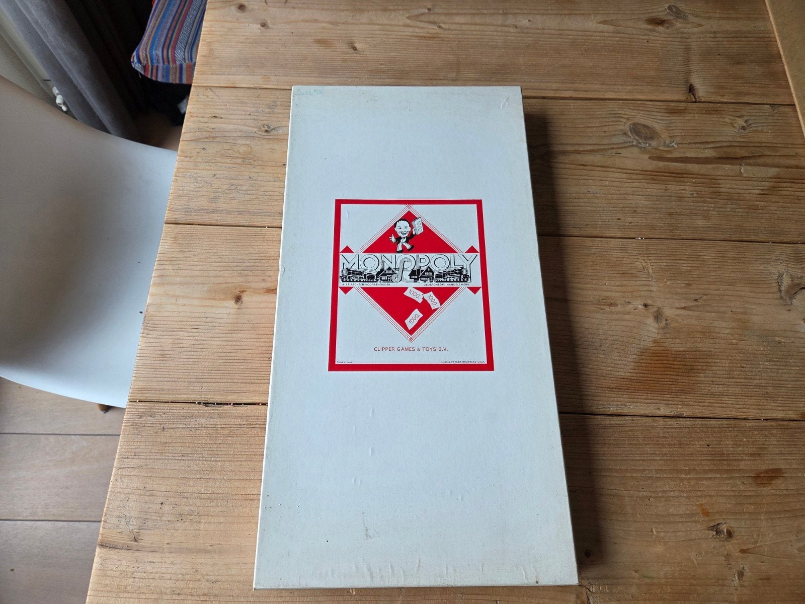 Monopoly uit 1976 - guldens Lange Witte Doos, Ophalen of Verzenden, Gebruikt, Clipper Games & Toys B.V.