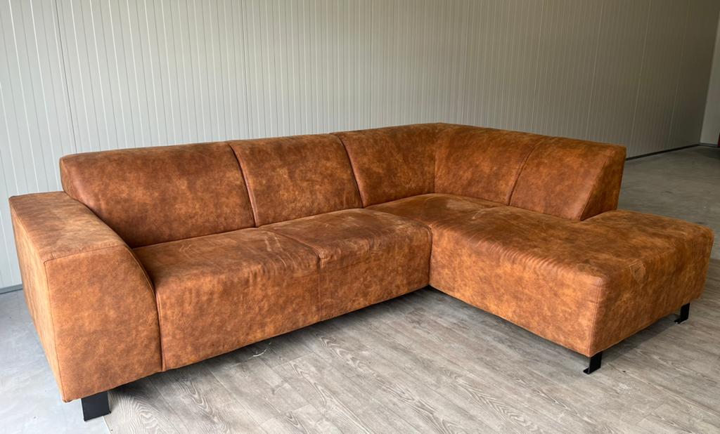 Hoekbank Cognac!, Ophalen of Verzenden, Gebruikt