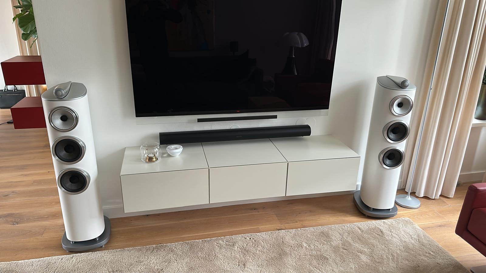 Pastoe tv meubel wit, Soundbar, 70 watt of meer, Zo goed als nieuw, Overige spelers