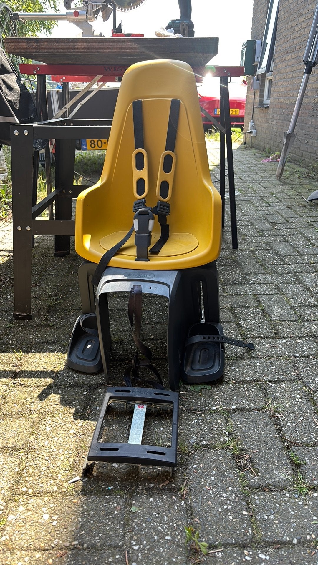Bobike fietsstoel, Ophalen, Gebruikt, Achterzitje, Voetsteuntjes