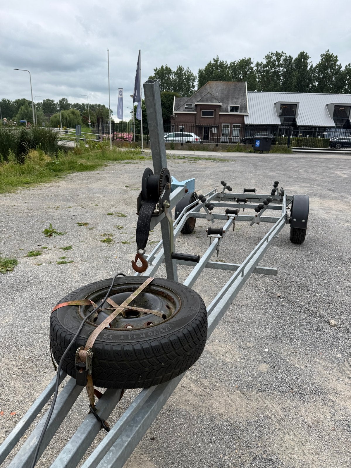Nette, goed on-gegalvaniseerde boottrailer, Watersport en Boten, Boottrailers, Gebruikt, Sloepentrailer, Minder dan 1500 kg, Minder dan 6 meter