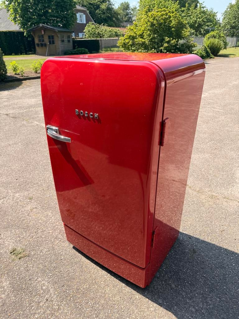 Bosch Classic Edition Koelkast - Rood Retro Design, Witgoed en Apparatuur, 150 tot 200 liter, Gebruikt, 60 cm of meer, Met vriesvak