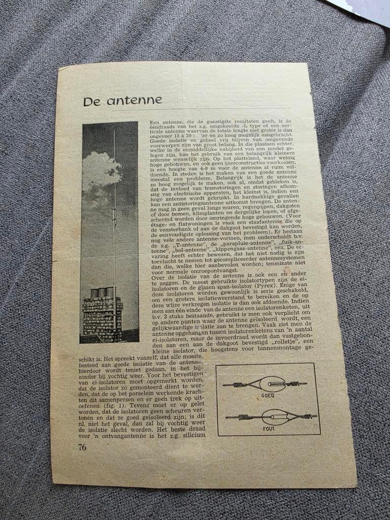 De antenne - artikel over antennes, Telecommunicatie, Ophalen of Verzenden