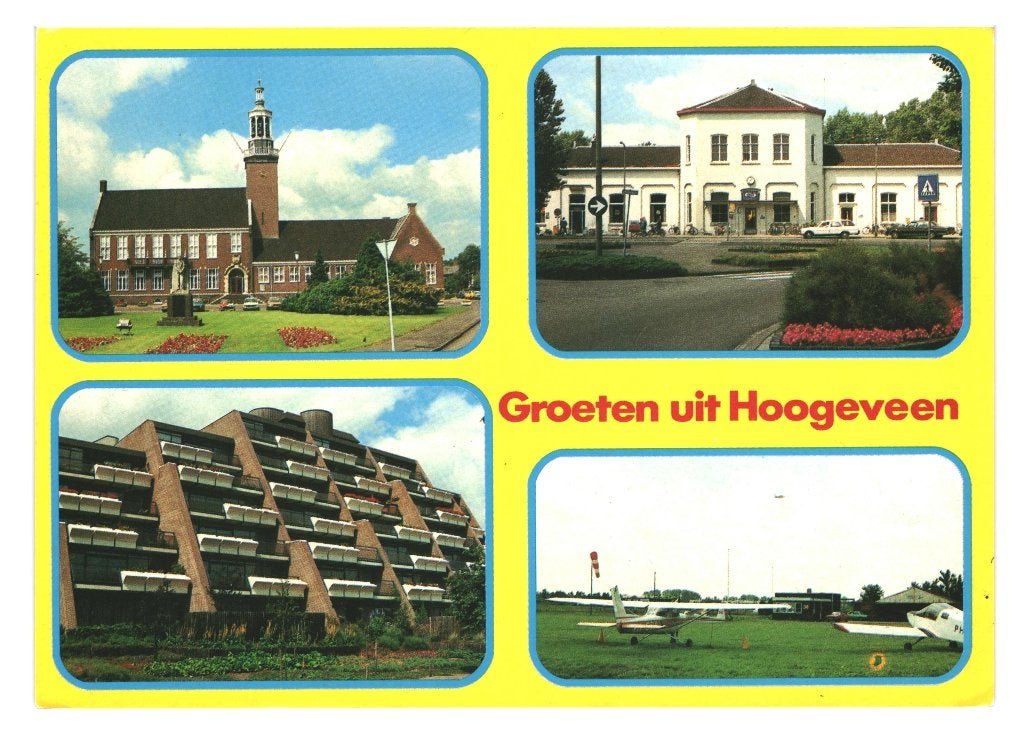 984135 Hoogeveen 80+ Dr  zegel 100 jaar bewegwijzering ANWB, Ophalen of Verzenden, 1980 tot heden, Gelopen, Drenthe
