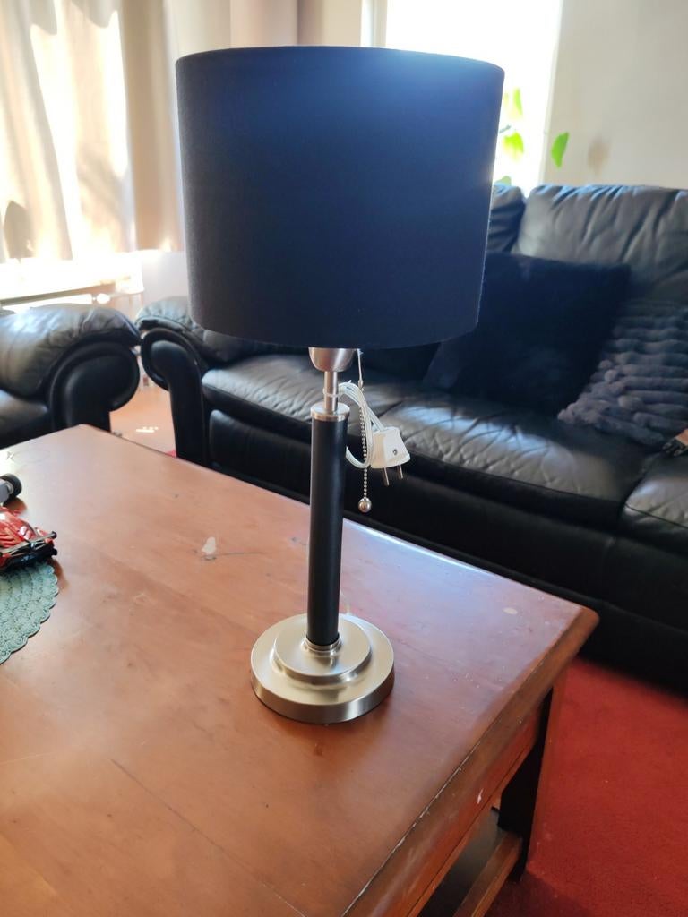 Vandeheg designlamp, RVS met leer, industriële stijl, Ophalen of Verzenden, Zo goed als nieuw, Overige materialen