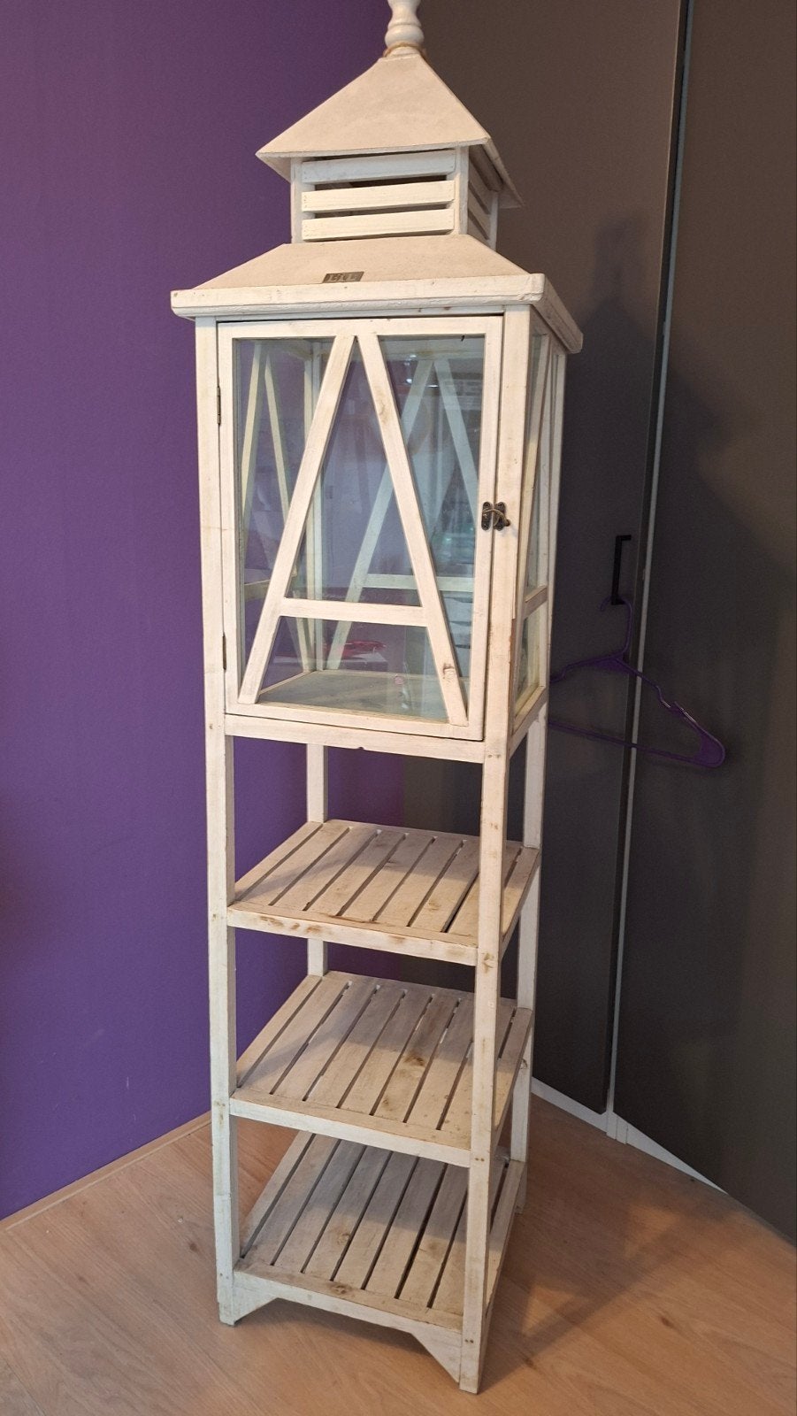 lantaarn decoratie hout LIL, Ophalen, Wit, Hout