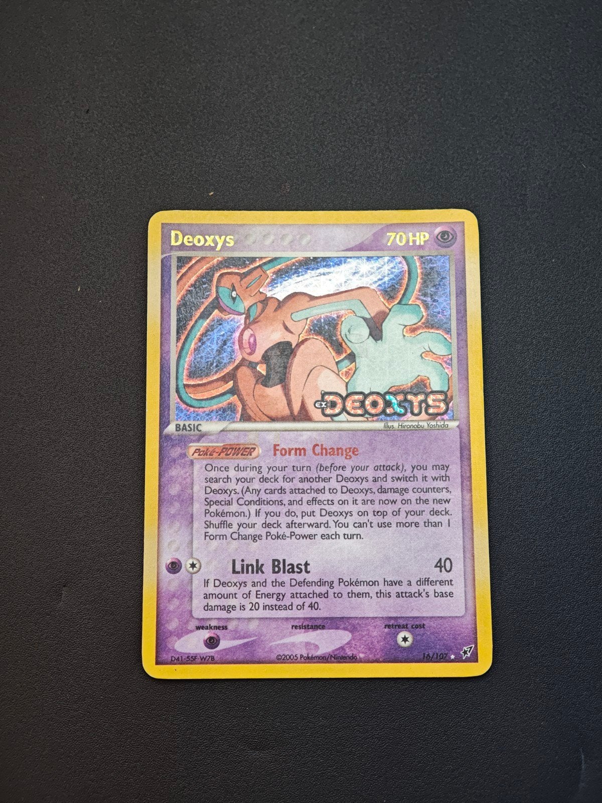Deoxys 16/107 Holo stamped EX Delta Species, Ophalen of Verzenden, Gebruikt, Losse kaart, Foil