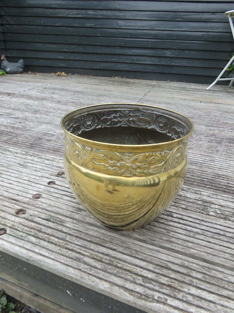koperen bloempot, Antiek en Kunst, Antiek | Koper en Brons, Ophalen, Koper