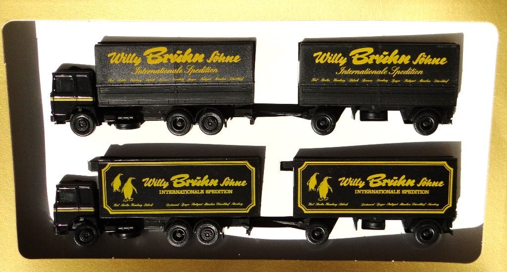 Herpa MAN F8 Willy Bruhn set, Verzenden, Zo goed als nieuw, Bus of Vrachtwagen, Herpa