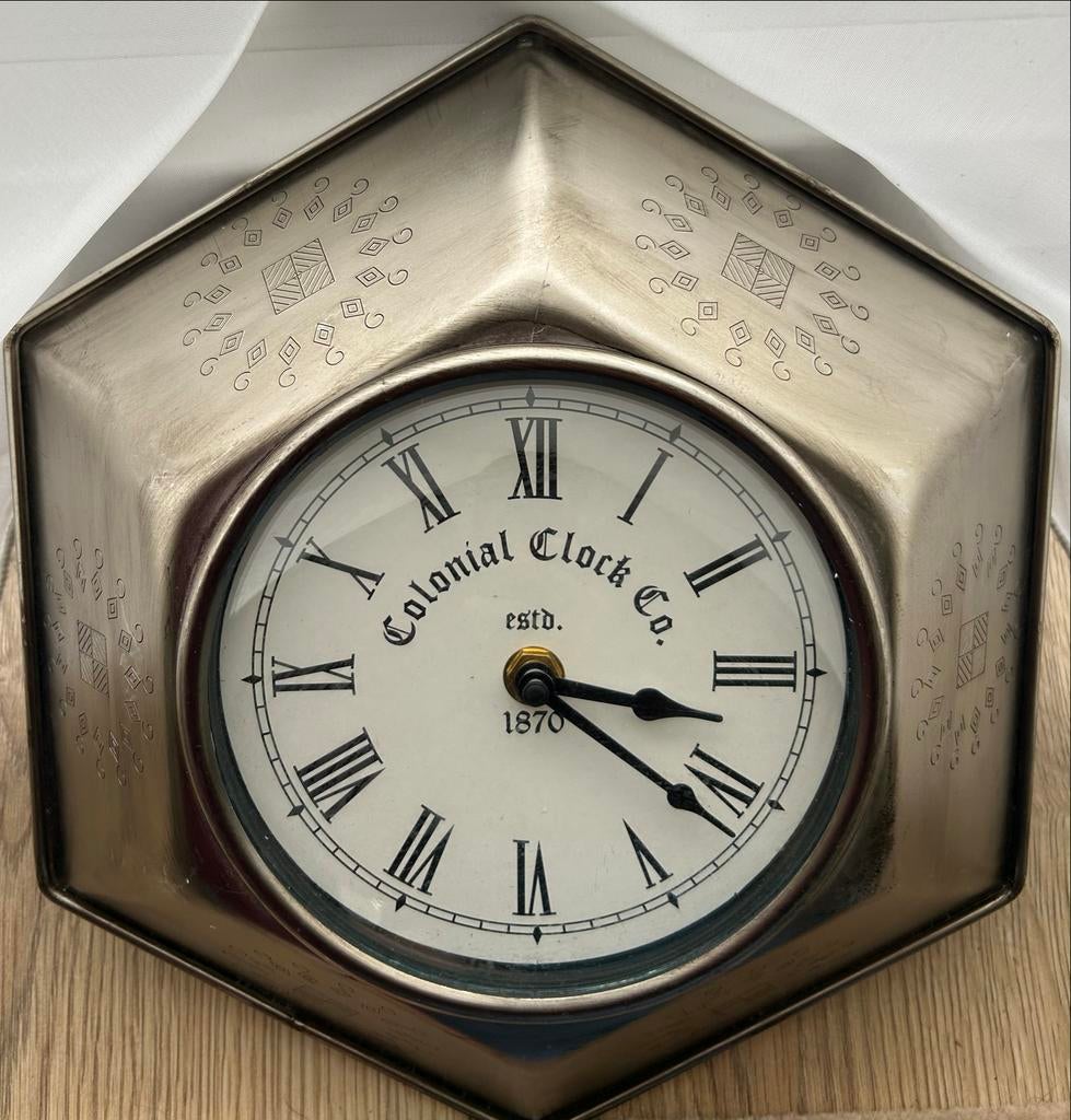 Colonial Clock Co. Wandklok - Vintage Stijl- Art deco, Ophalen of Verzenden