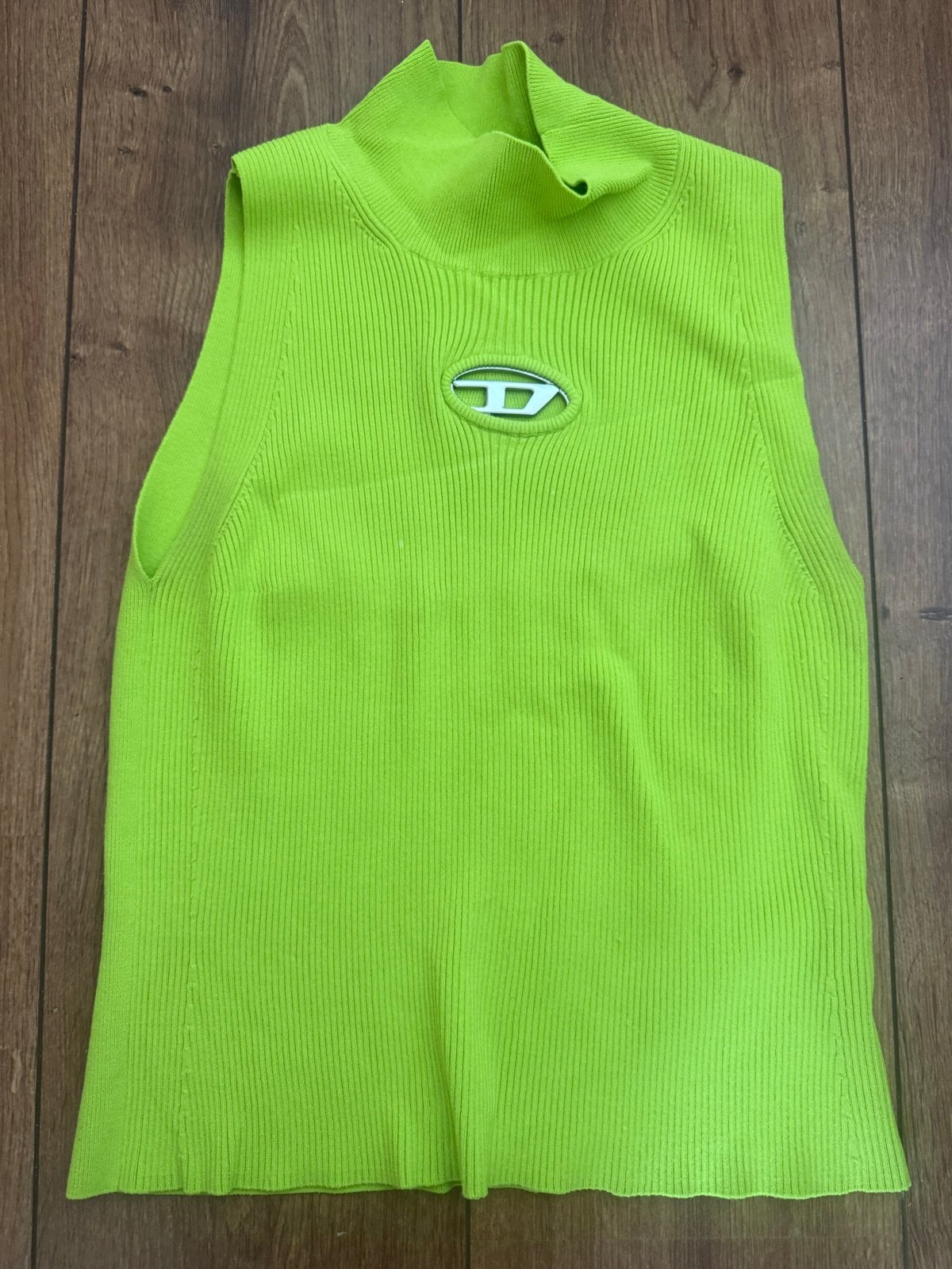 Diesel Col Top Maat XL - Neon Groen, Kleding | Dames, Maat 46/48 (XL) of groter, Ophalen of Verzenden, Zonder mouw, Gedragen