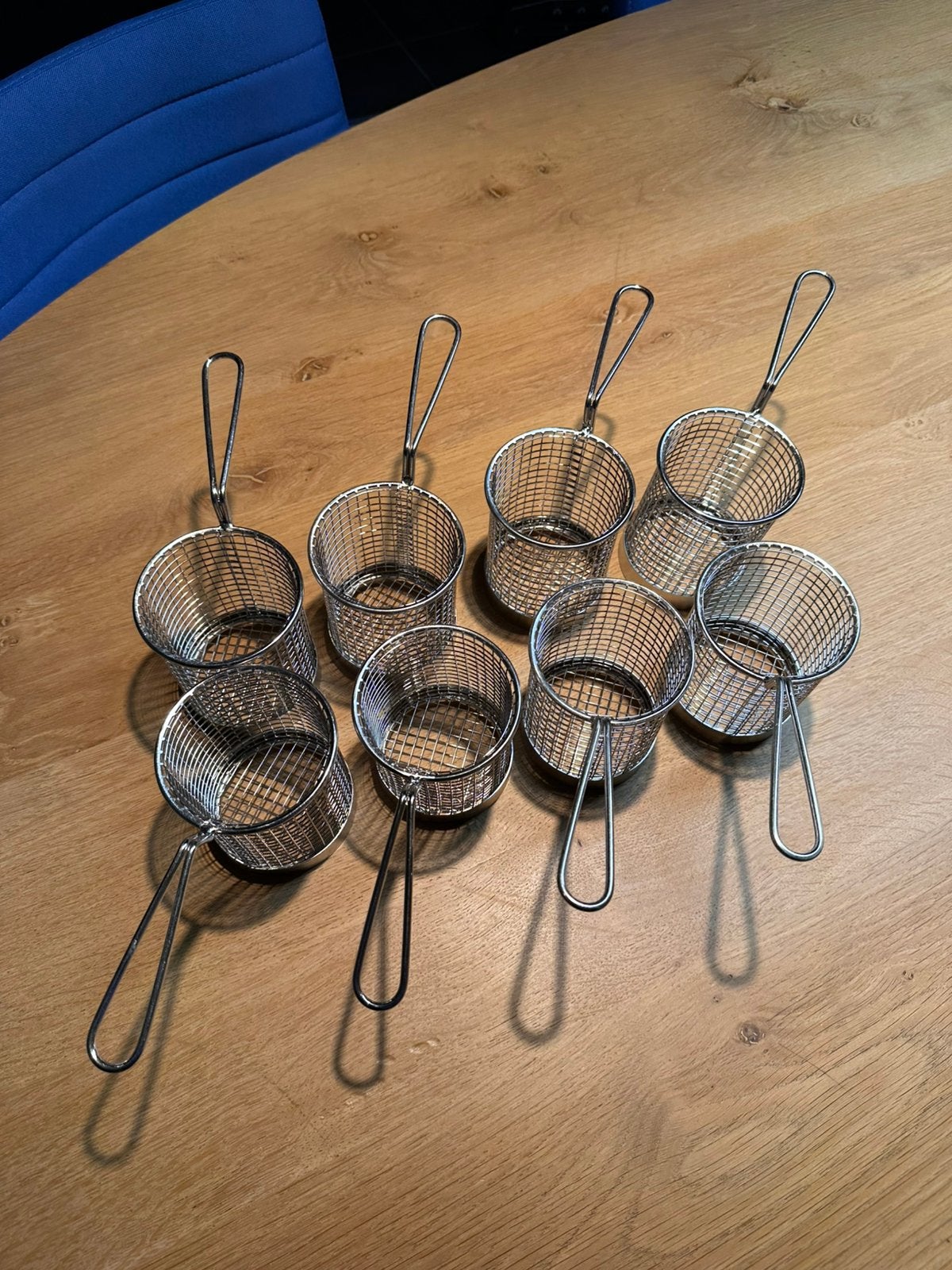 8 Intermezzo RVS fritesmandjes, Huis en Inrichting, Keuken | Servies, Gebruikt, Overige merken, Ophalen of Verzenden, Kom(men)
