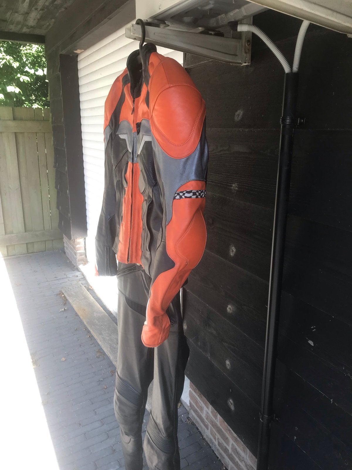 MQP Aces of the Track Leren Combipak - Oranje/Zwart retro, Ophalen, Tweedehands, Heren, Combipak