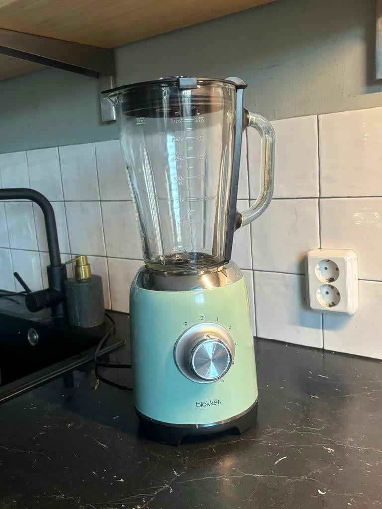 Blokker Blender Vintage Stijl 600W - Zo goed als nieuw, Ophalen of Verzenden, Zo goed als nieuw, Blender
