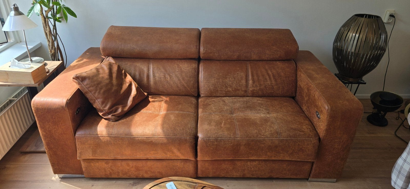 Elektrisch Verstelbare Bank - Comfort en Stijl, Ophalen, Gebruikt, Tweepersoons, 200 tot 250 cm