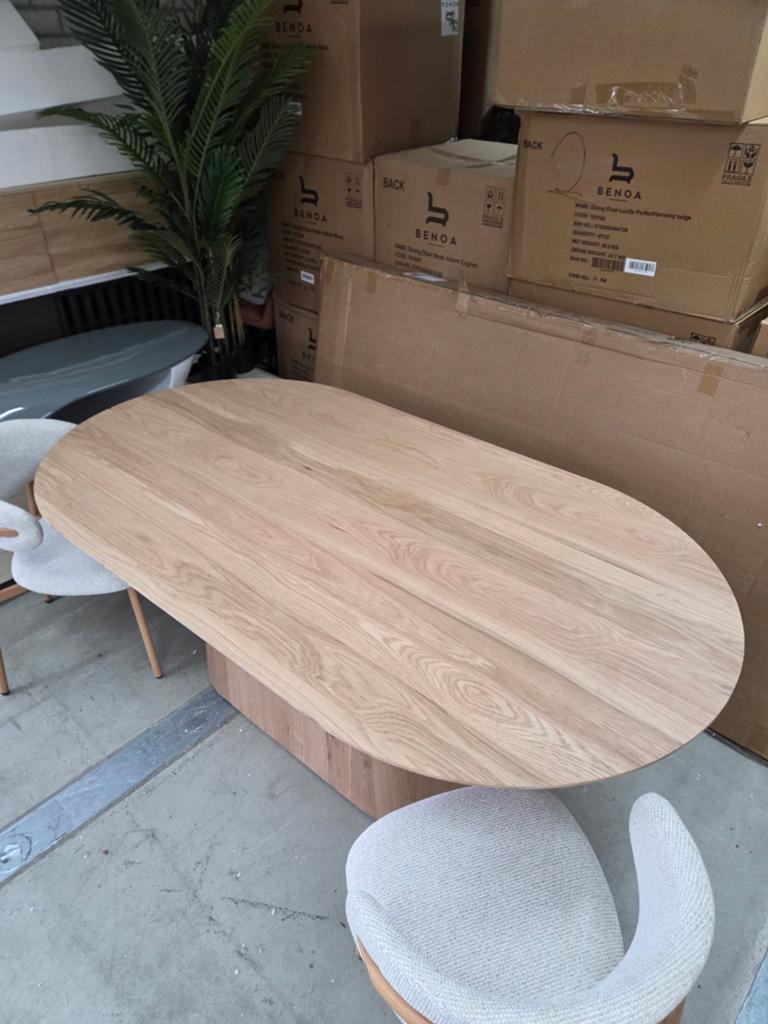 Eettafel Novero Eiken 200 cm van Livingfurn | Bkeus, Ophalen