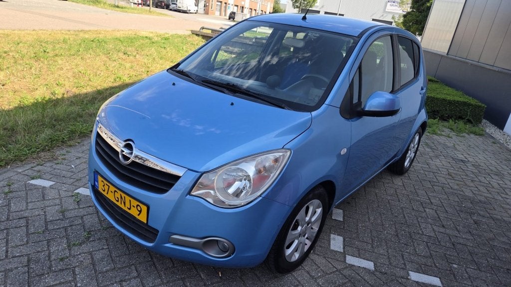 Opel Agila 1.0 Enjoy (bj 2008), Auto's, 65 pk, Gebruikt, 31 €/maand, Blauw