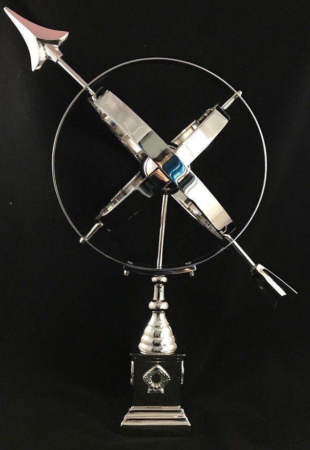 Prachtige zonnewijzer op voet, aluminium-vernikkeld, Ophalen of Verzenden, ., ., .