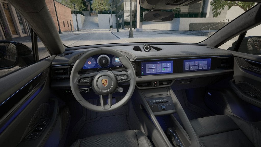 Porsche Macan Turbo 100 kWh BTW 21% Black Pano, Auto's, Porsche, Automaat, Gebruikt, Zwart, Zwart