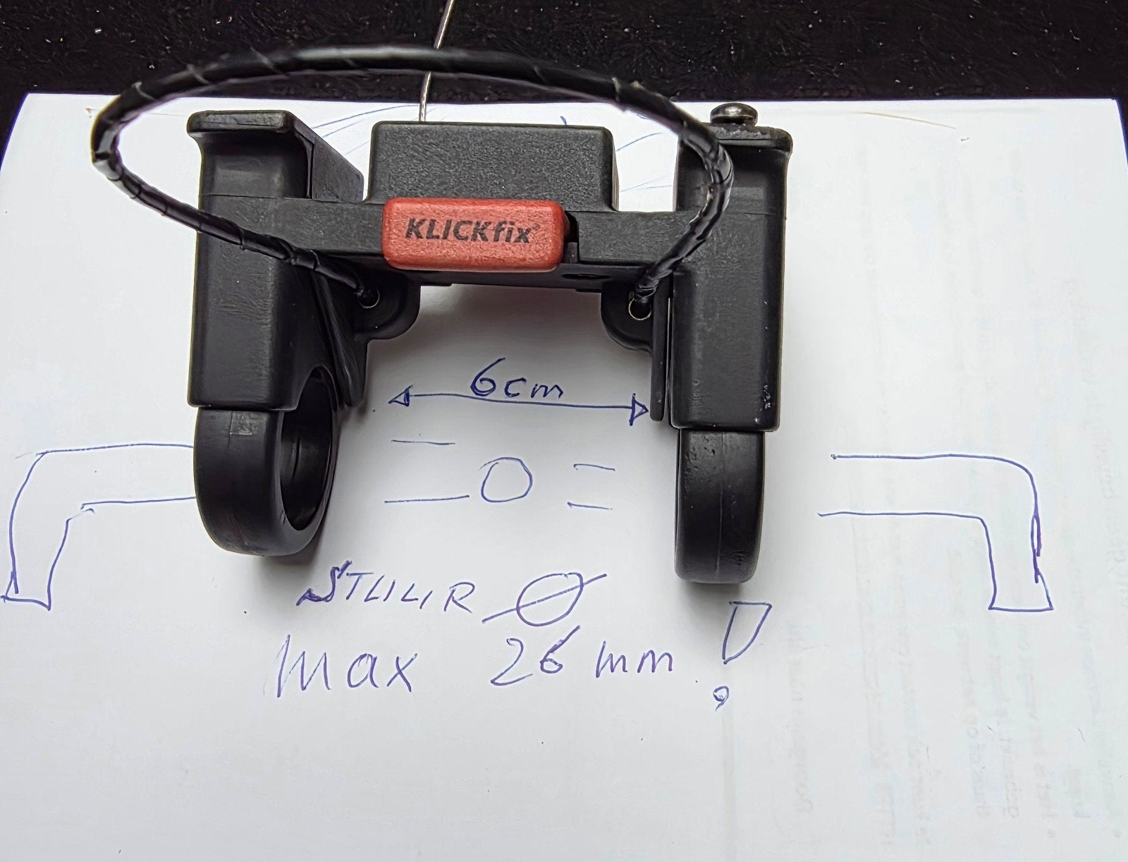 Klickfix KF800 Stuurhouder - Fietsmand  fietstas Bevestiging, Ophalen of Verzenden, Gebruikt, Klickfix