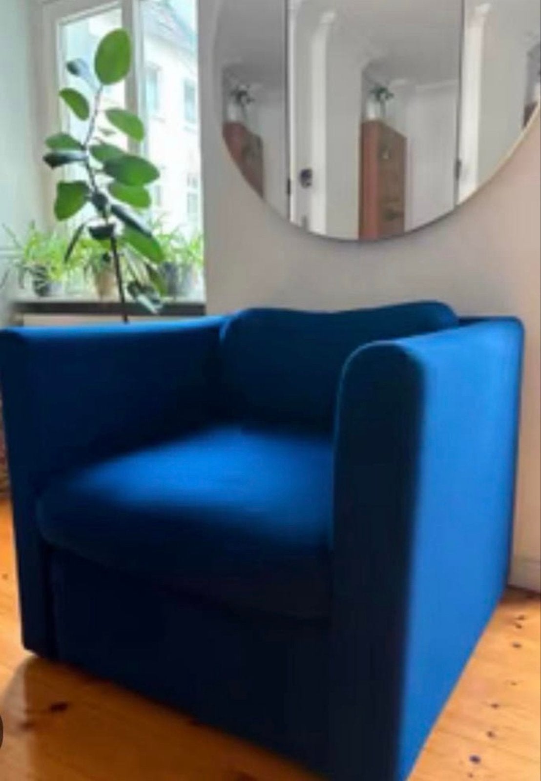 HAY hackney Fauteuil Love Seat Wol Kobalt Blauw, Ophalen, Gebruikt, 75 tot 100 cm, 75 tot 100 cm