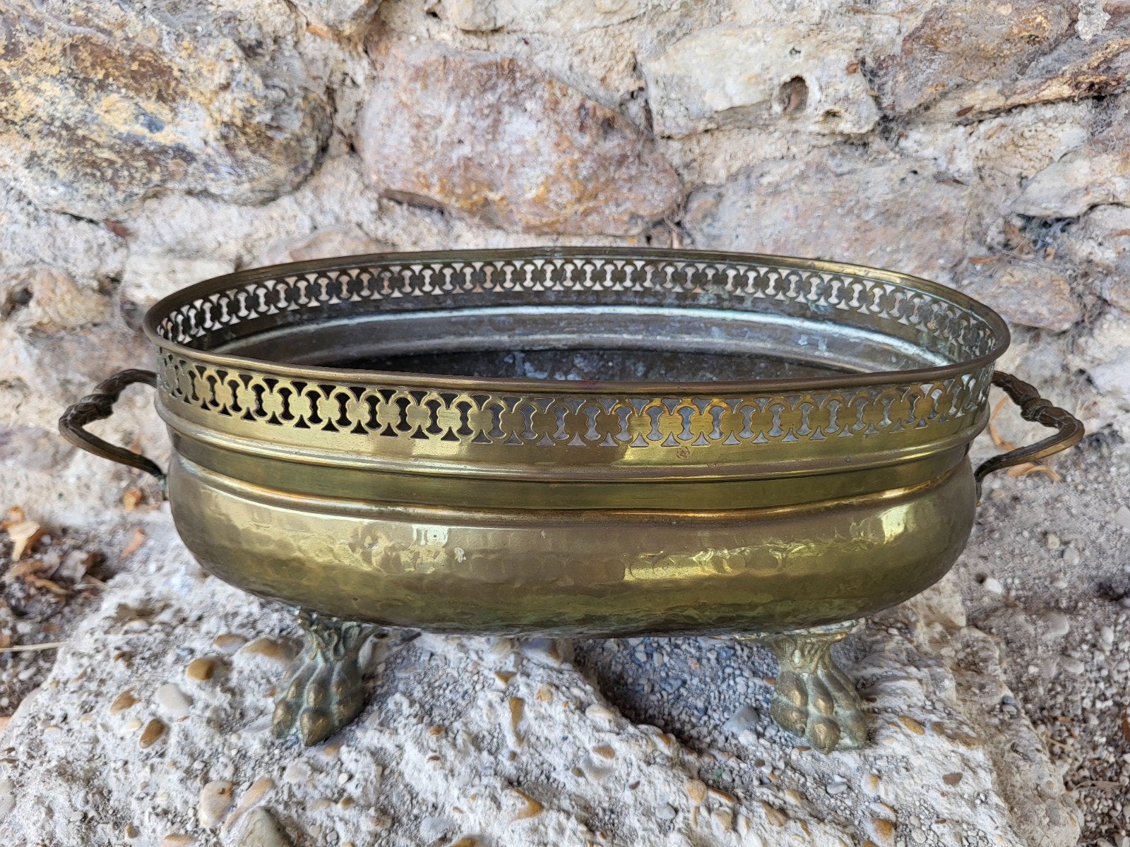 oude brocante Franse jardiniere,bloempot / allegonda, Antiek en Kunst, Curiosa en Brocante, Ophalen of Verzenden