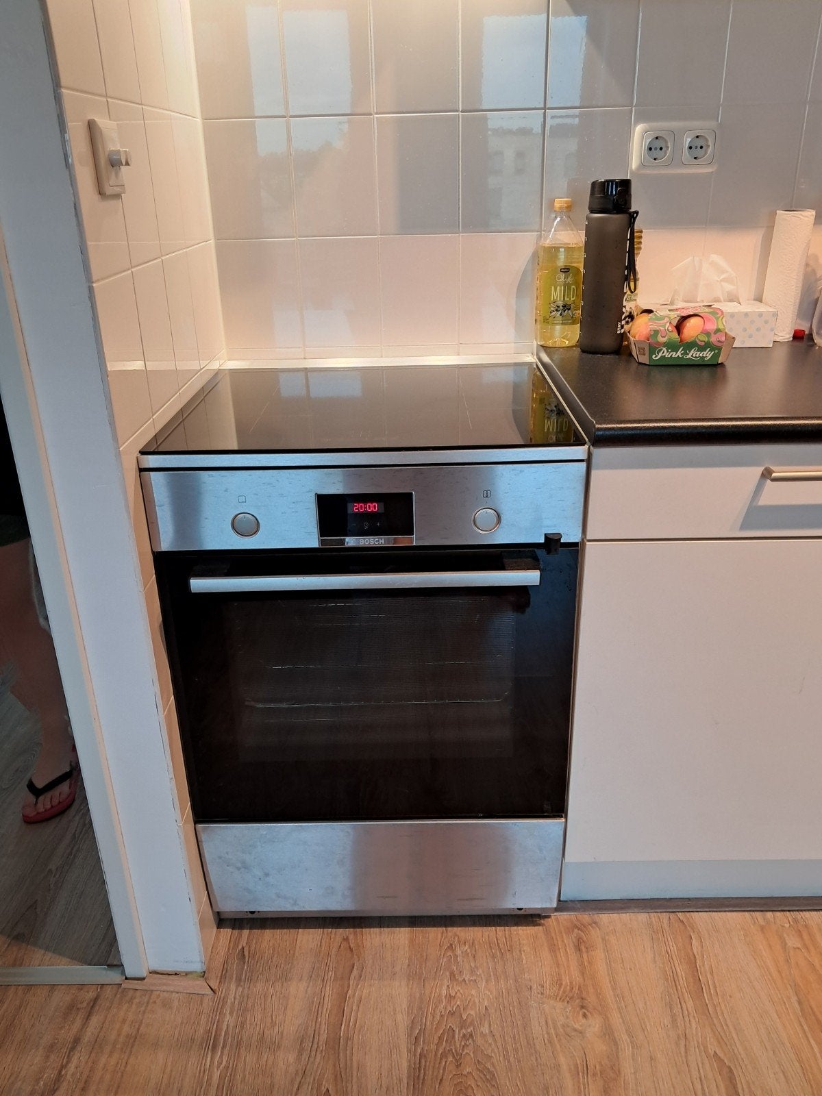 Bosch Inductiekookplaat met Oven - HLN39A050U, Ophalen, Gebruikt, 60 cm of meer, 4 kookzones