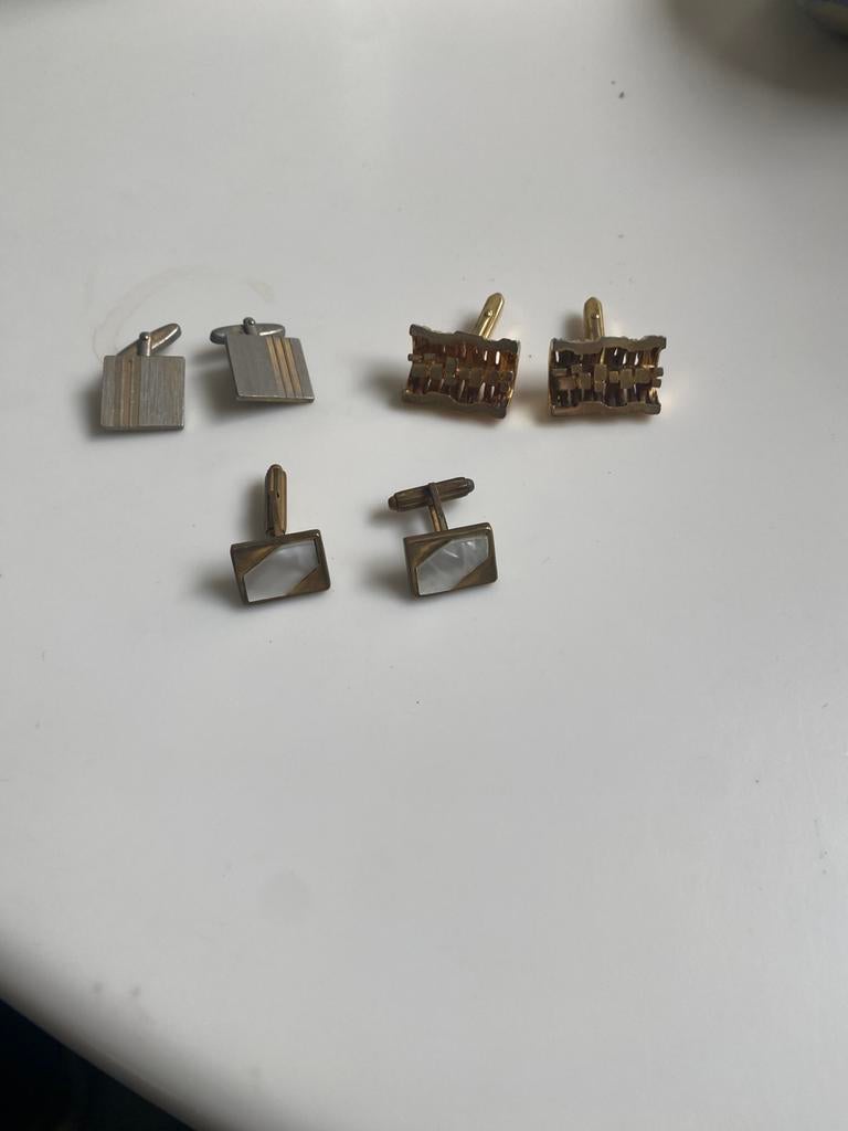 Manchet knopen, Sieraden, Tassen en Uiterlijk, Manchetknopen, Ophalen of Verzenden, Gebruikt, Overige materialen