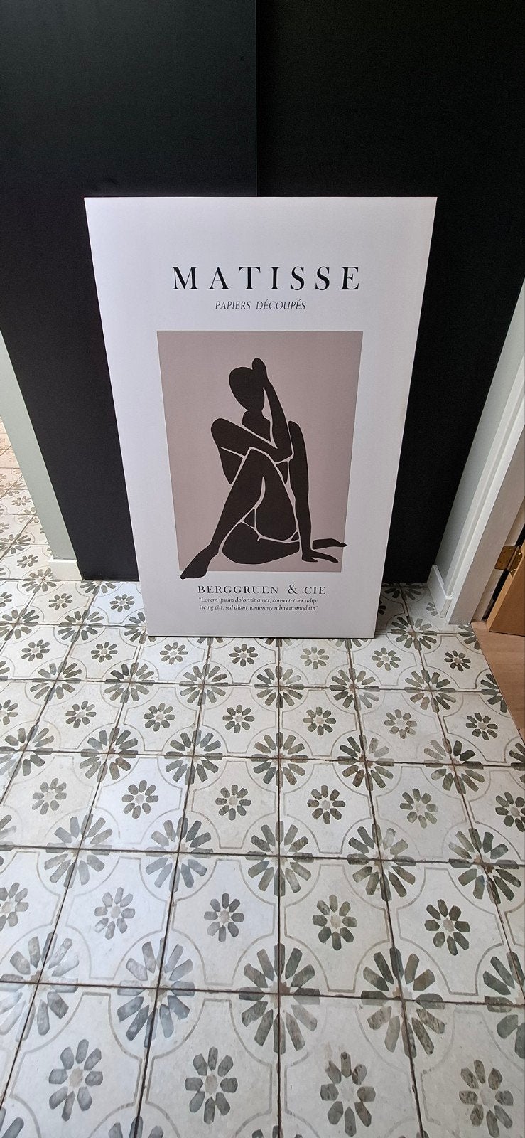Twee Matisse Papieren Découpés Poster - 115 x 70 cm, Ophalen, Zo goed als nieuw, Foto of Poster, 75 cm of meer