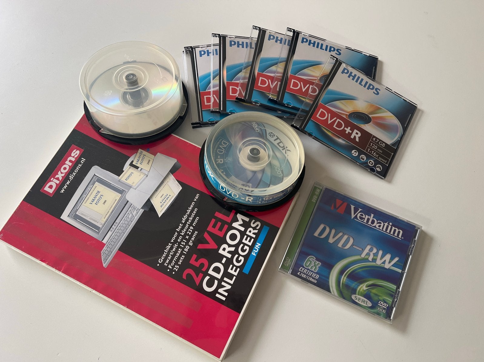 Philips/TDK DVD's, CD-ROM inleggers en DVD-RW schijf, Ophalen of Verzenden, Nieuw, Dvd, Herschrijfbaar