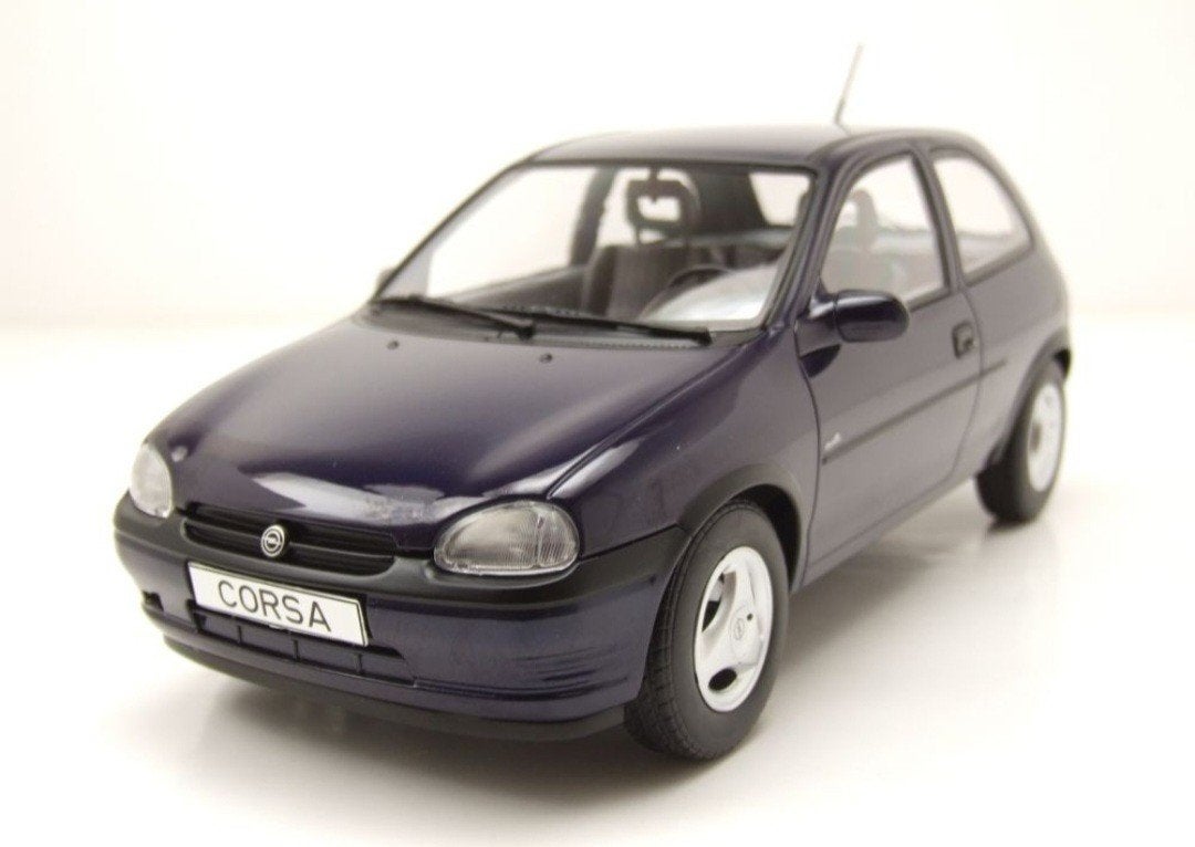 1:18 Opel Corsa B Atlanta 1996/97Donkerblauw Model Car Groep, Hobby en Vrije tijd, Modelauto's | 1:18, Ophalen of Verzenden, Nieuw