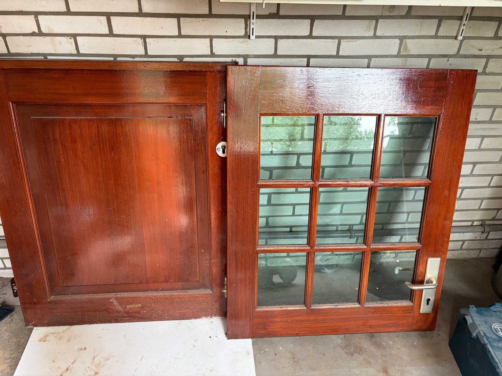 Norhtgo Katwijk Buitendeur - Klassiek Hout met Glas, Ophalen, Gebruikt, 80 tot 100 cm, Buitendeur