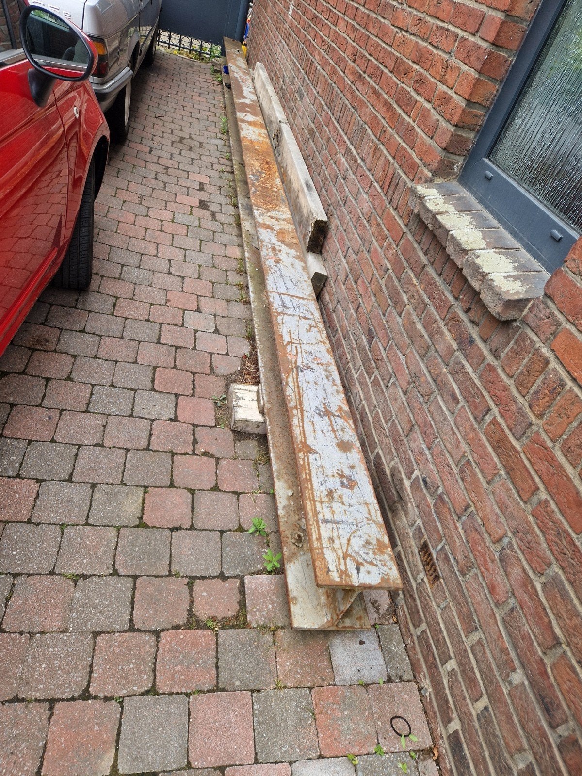 Stalen HEB 220 balk. 7140 mm lang, Doe-het-zelf en Verbouw, Ophalen