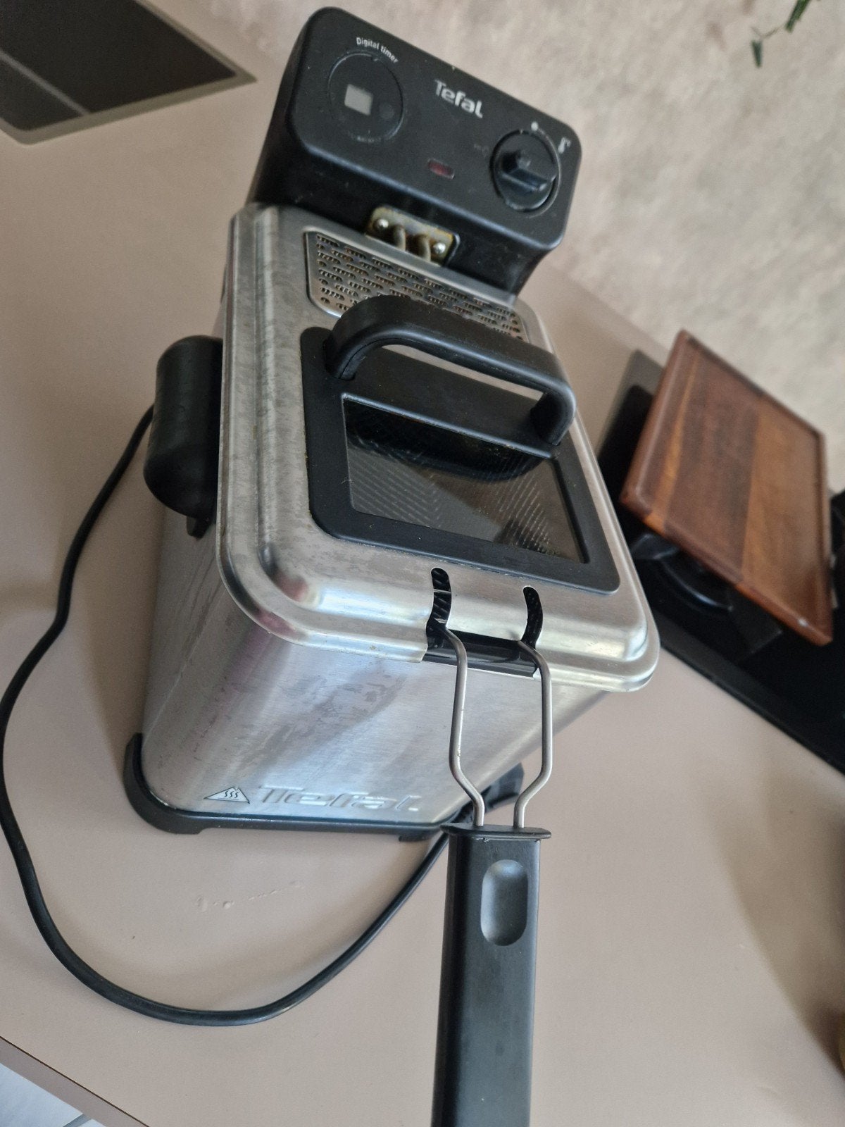 Tefal Friteuse - gebruikt, 3 tot 4 liter, Ophalen of Verzenden, Gebruikt, Uitneembare binnenpan