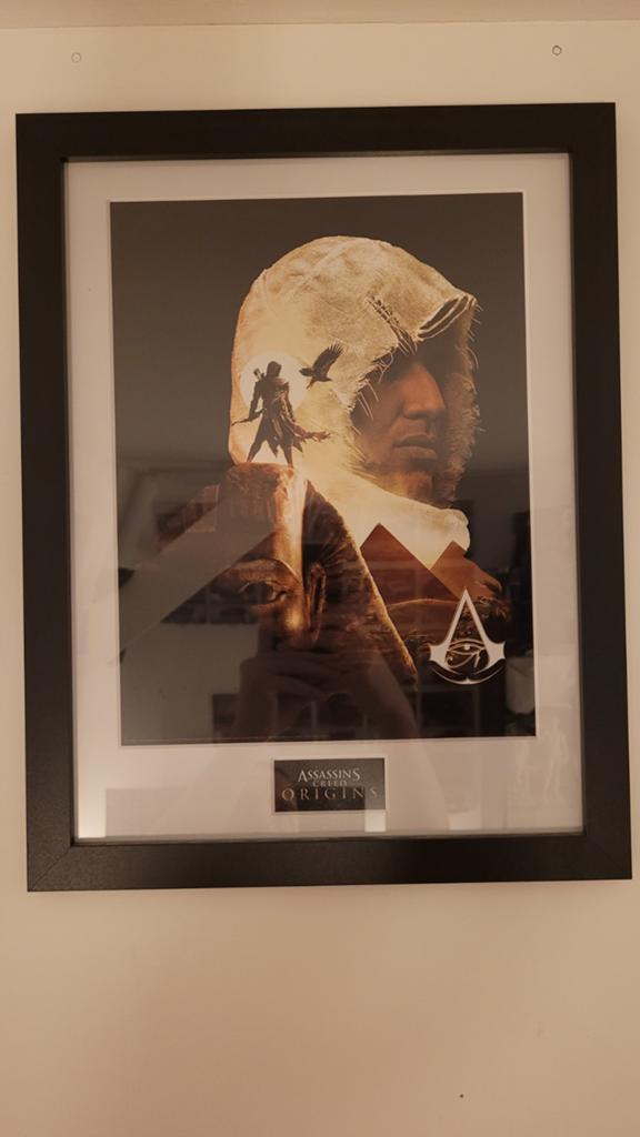 Assassin's Creed Origins Ingelijste Print, Ophalen of Verzenden, Zo goed als nieuw, 50 tot 75 cm, Print