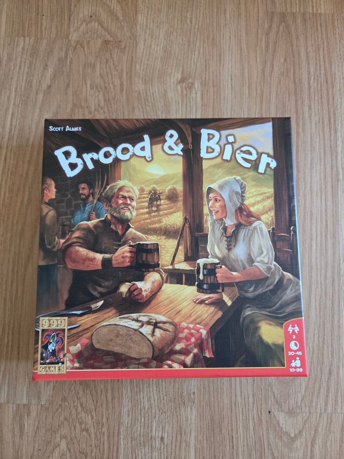 Brood en bier bordspel 999 games, Een of twee spelers, Ophalen of Verzenden, Zo goed als nieuw, 999 Games