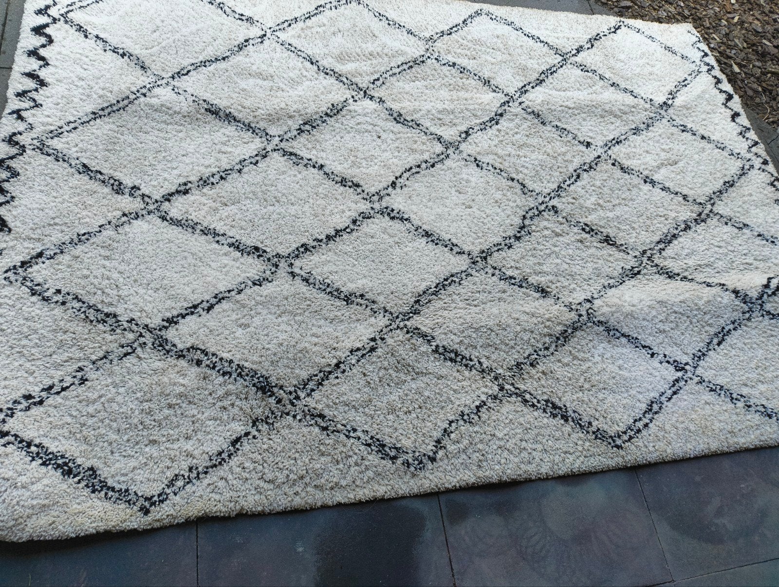 Karwei vloerkleed ruit 200x285cm, Huis en Inrichting, Stoffering | Tapijten en Kleden, Ophalen, Gebruikt, 150 tot 200 cm, Berber, Modern, Bohemian