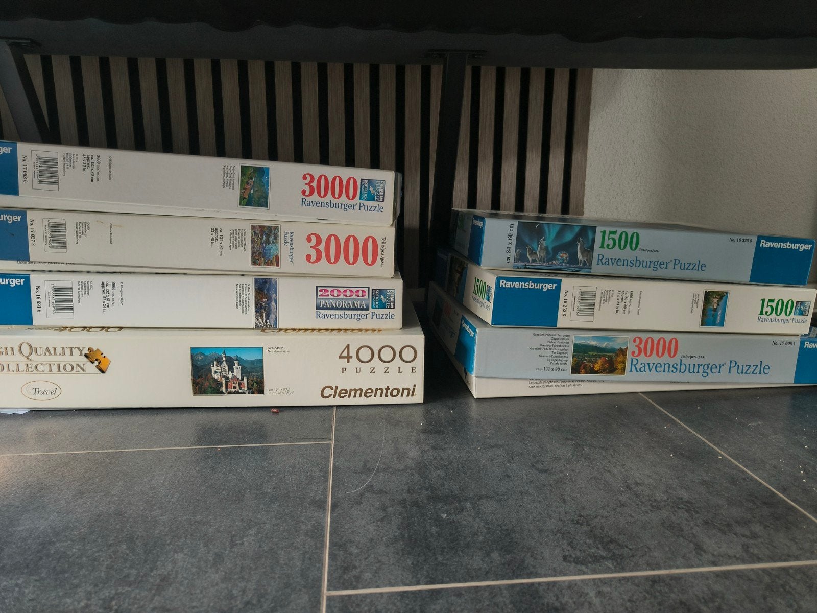 7 prachtige puzzels - zie omschrijving, Hobby en Vrije tijd, Ophalen of Verzenden, 500 t/m 1500 stukjes, Zo goed als nieuw