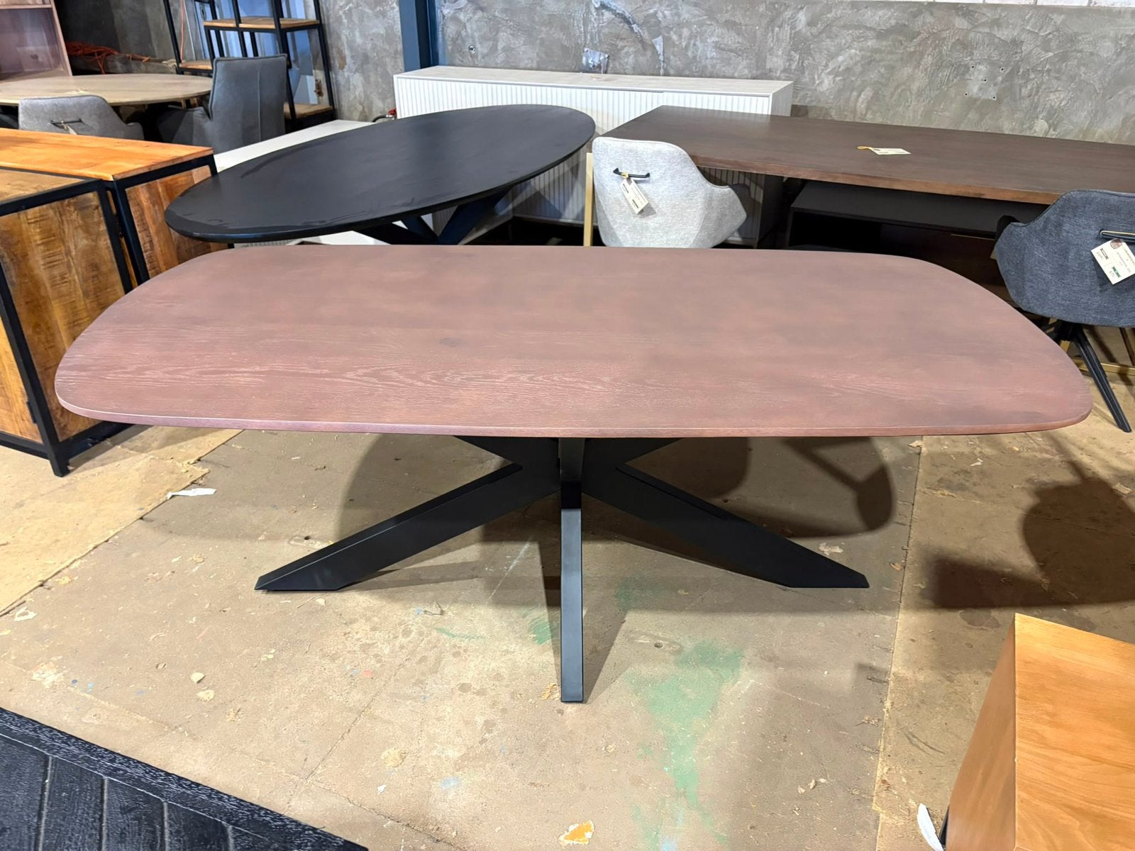 Nieuwe deens ovaal 200cm walnoot €375,-, Huis en Inrichting, Tafels | Eettafels, Ophalen, 100 tot 150 cm, Ovaal, Nieuw
