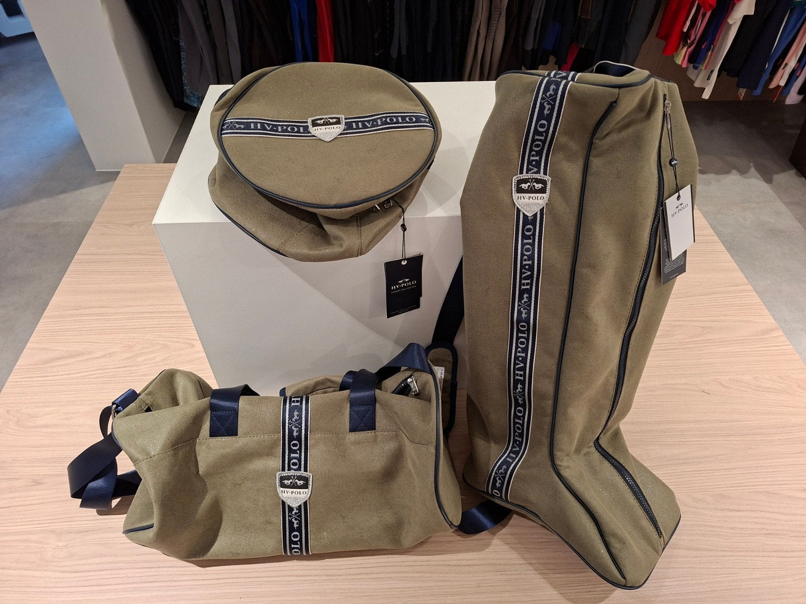 Set van hv polo laarzentas, captas en poetstas., Verzorgingsset, Hv polo, Nieuw, Ophalen of Verzenden