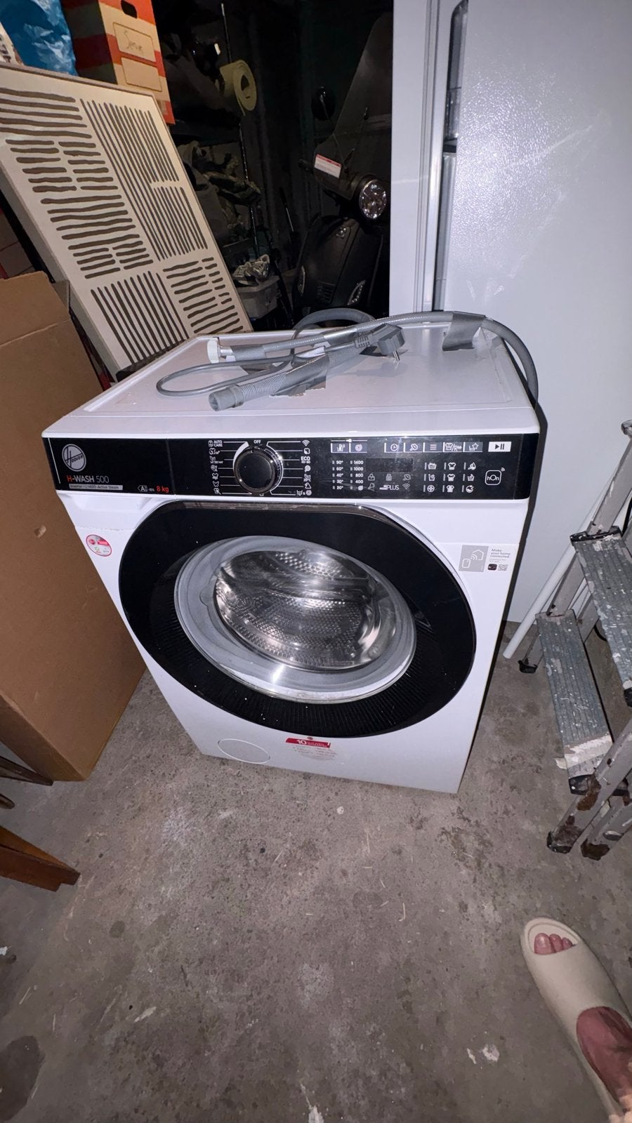 Hoover H-WASH 500 Wasmachine - 8kg, 1400 toeren, Witgoed en Apparatuur, Ophalen, 1200 tot 1600 toeren, Gebruikt, 8 tot 10 kg