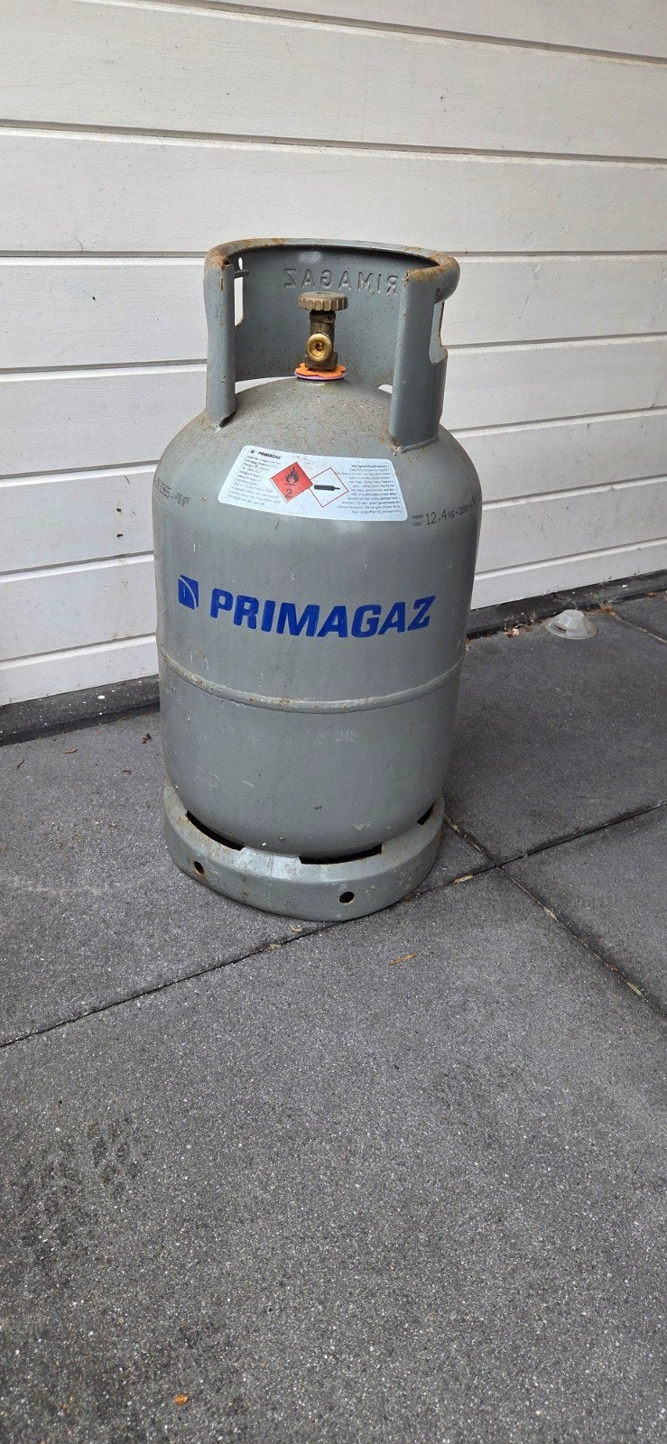 Primagaz lege gasfles 12,4 kg, Caravans en Kamperen, Ophalen, Gebruikt