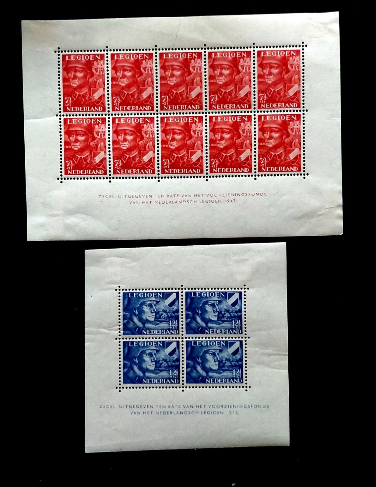 Legioen blokken 1942 ongebruikt., Ophalen of Verzenden, Na 1940, Postfris
