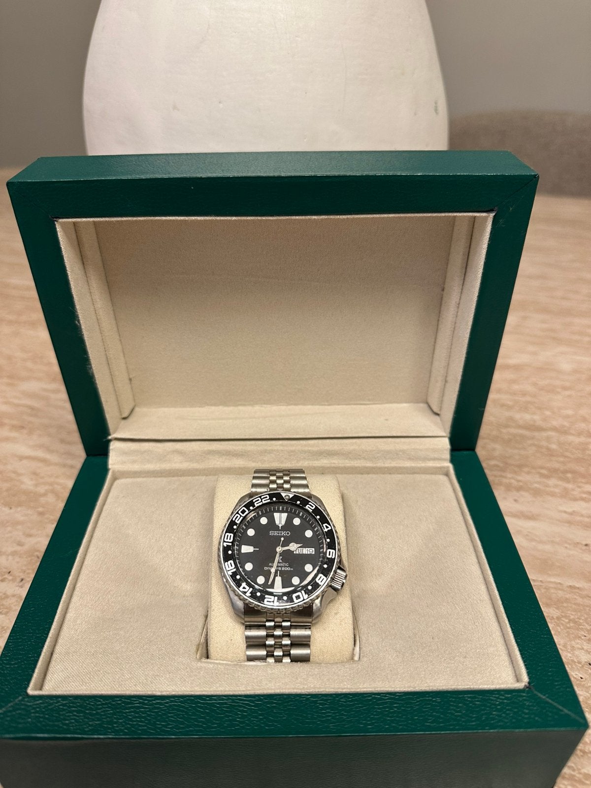 SEİKO HORLOGE, Polshorloge, Ophalen of Verzenden, Zo goed als nieuw, Zilver