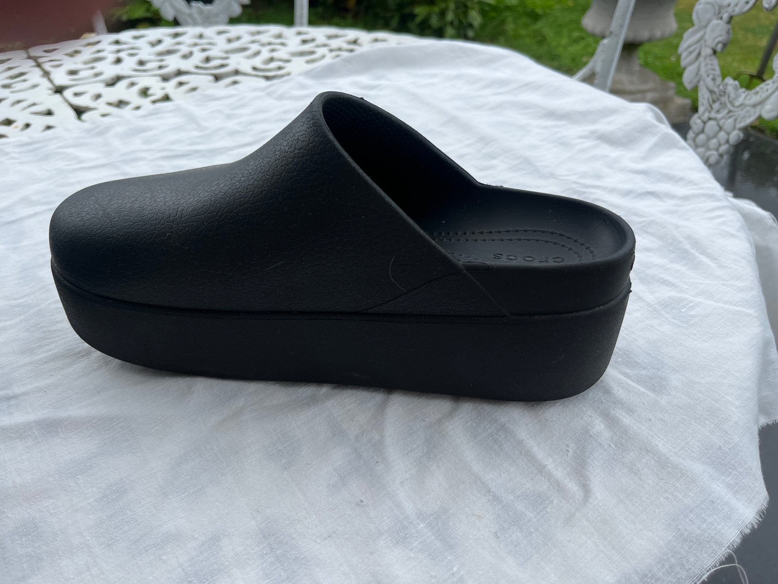 Zwarte Crocs Platform Klompen Maat 40, Ophalen, Zo goed als nieuw, Zwart, Slippers