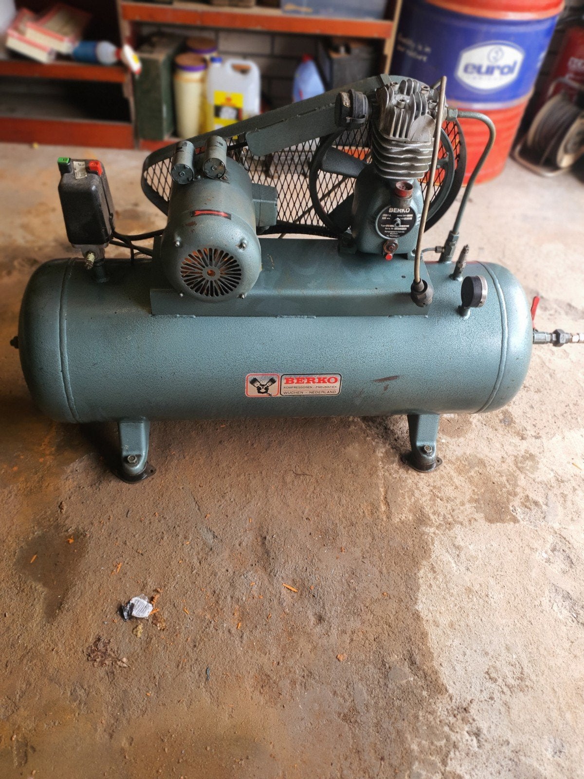 Compressor 150 liter, 230V - Berko -Allen ophalen, 100 liter of meer, Ophalen of Verzenden, Gebruikt