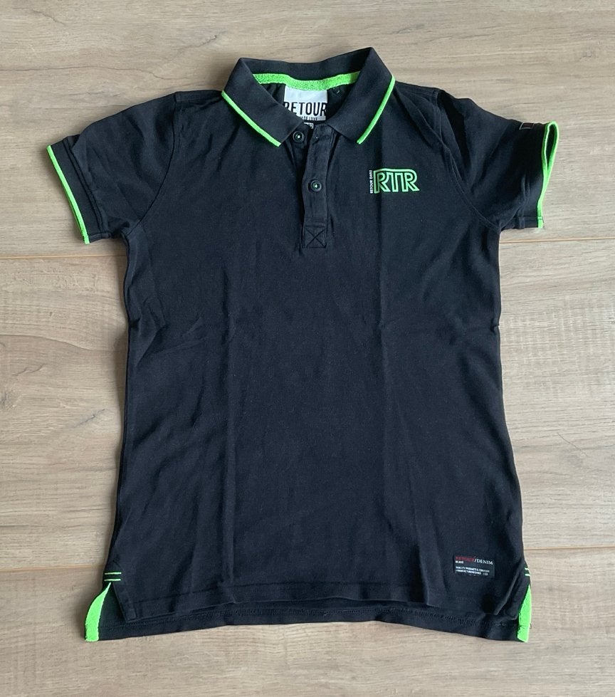 Zwarte Retour polo maat 152-158, Kinderen en Baby's, Kinderkleding | Maat 152, Ophalen of Verzenden, Gebruikt, Jongen, Shirt of Longsleeve